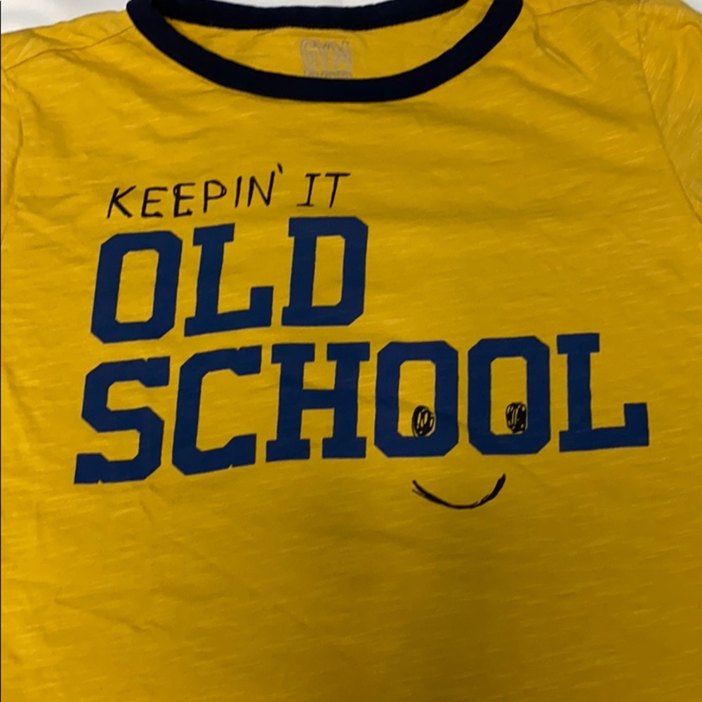 Gymboree Keeping it Old School yellow tee